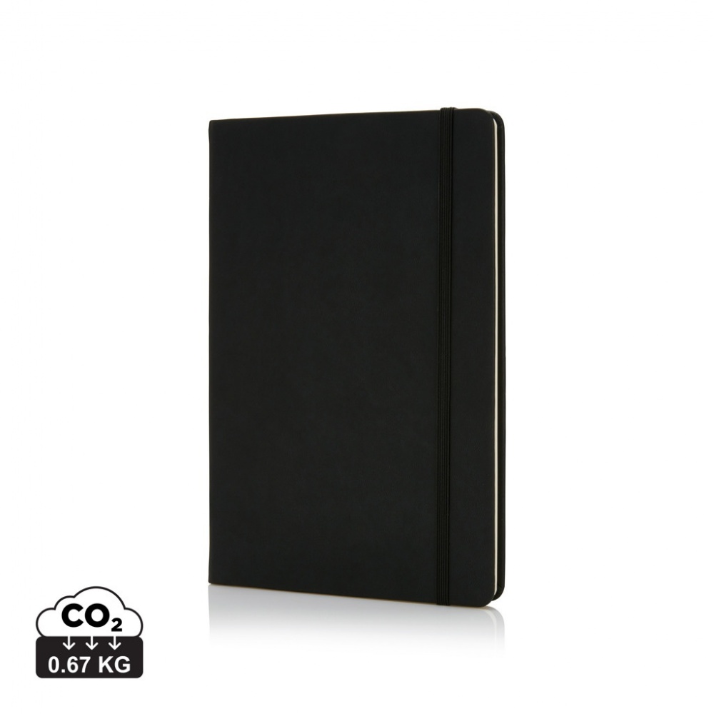 Logo trade promotional gifts picture of: Deluxe hardcover PU A5 notebook