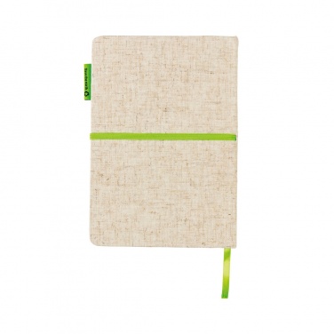 Logo trade advertising products image of: A5 jute notebook