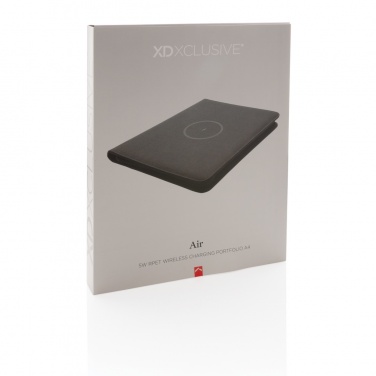 Logotrade promotional product image of: Air 5W wireless charging portfolio A4 w/ 5000 mAh powerbank