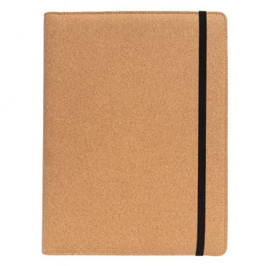 Logo trade business gifts image of: Deluxe cork portfolio A4 with pen