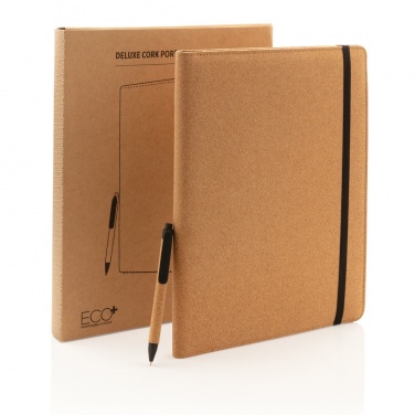 Logotrade advertising product picture of: Deluxe cork portfolio A4 with pen