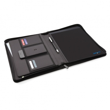 Logo trade promotional gift photo of: Impact AWARE™ RPET A4 portfolio with zipper