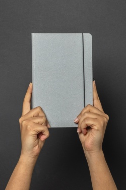 Logo trade corporate gifts picture of: Recycled leather hardcover notebook A5