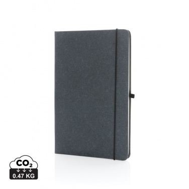 Logo trade promotional merchandise picture of: Recycled leather hardcover notebook A5