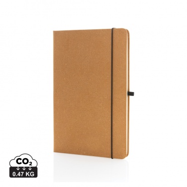 Logo trade corporate gifts picture of: Recycled leather hardcover notebook A5
