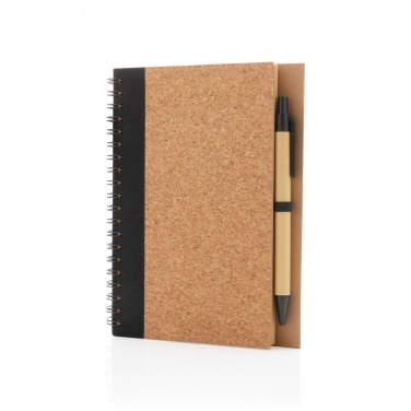 Logotrade corporate gift image of: Cork spiral notebook with pen