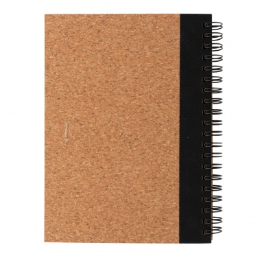 Logo trade promotional item photo of: Cork spiral notebook with pen
