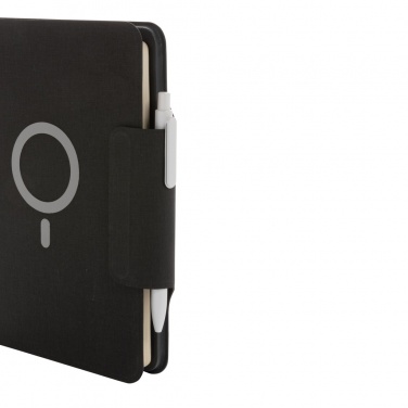 Logo trade promotional products image of: Artic Magnetic 10W wireless charging A5 notebook