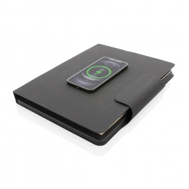 Logo trade corporate gift photo of: Artic Magnetic 10W wireless charging A4 portfolio