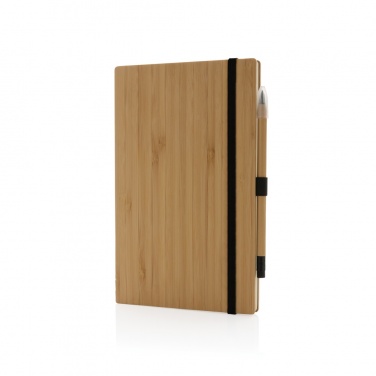 Logo trade corporate gifts picture of: Bamboo notebook and infinity pencil set