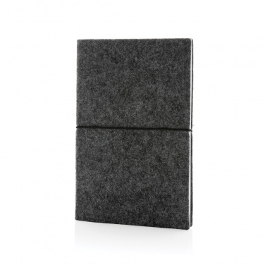 Logotrade promotional merchandise picture of: GRS certified recycled felt A5 softcover notebook
