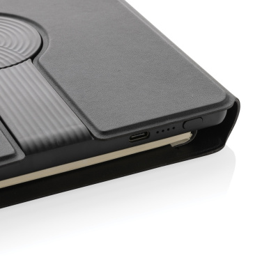 Logotrade business gifts photo of: Swiss Peak RCS rePU notebook with 2-in-1 wireless charger