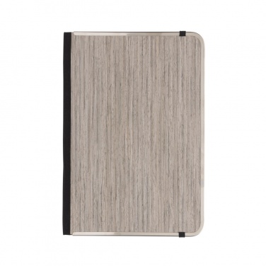 Logo trade promotional giveaways image of: Treeline A5 wooden cover deluxe notebook