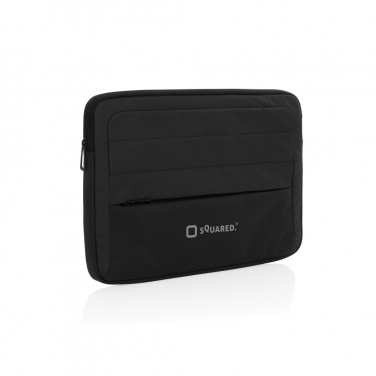 Logo trade promotional merchandise image of: Armond AWARE™ RPET 15.6 inch laptop sleeve