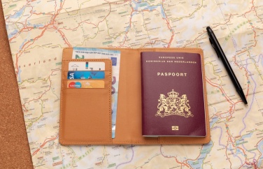 Logo trade promotional giveaways image of: Cork secure RFID passport cover