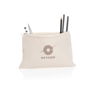 Logo trade business gift photo of: Impact Aware™ 285 gsm rcanvas pencil case undyed