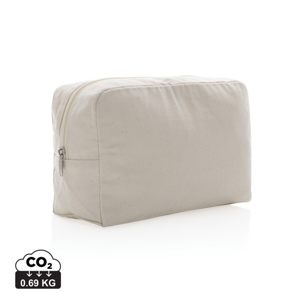 Logo trade business gift photo of: Impact Aware™ 285 gsm rcanvas toiletry bag undyed