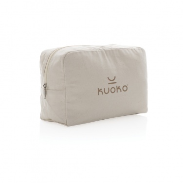 Logo trade promotional merchandise image of: Impact Aware™ 285 gsm rcanvas toiletry bag undyed