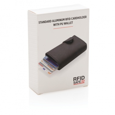 Logotrade promotional merchandise image of: Standard aluminium RFID cardholder with PU wallet