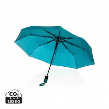 Logo trade business gift photo of: 21" Impact AWARE™ 190T mini auto open umbrella