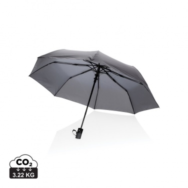 Logo trade business gifts image of: 21" Impact AWARE™ RPET 190T mini auto open umbrella