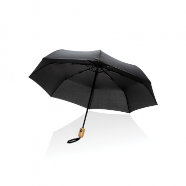 Logotrade promotional items photo of: 21" Impact AWARE™ RPET 190T bamboo auto open/close umbrella