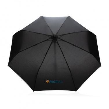 Logotrade promotional giveaway image of: 21" Impact AWARE™ RPET 190T bamboo auto open/close umbrella