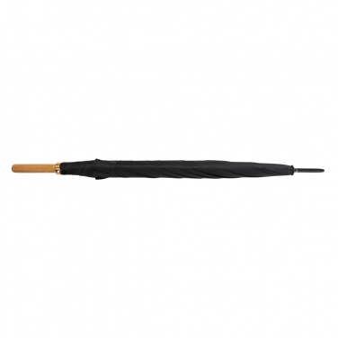 Logo trade promotional items image of: 27" Impact AWARE™ RPET 190T auto open bamboo umbrella