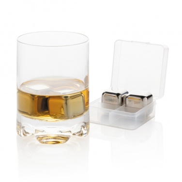 Logotrade promotional giveaway picture of: Re-usable stainless steel ice cubes 4pc