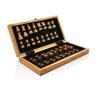 Logotrade promotional item image of: Luxury wooden foldable chess set