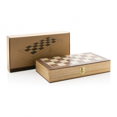Logotrade promotional product picture of: Luxury wooden foldable chess set