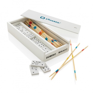 Logotrade promotional product picture of: Deluxe mikado/domino in wooden box