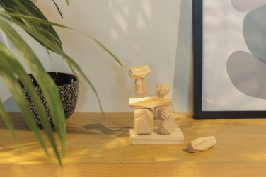 Logotrade promotional products photo of: Ukiyo Crios wooden balancing rocks in pouch
