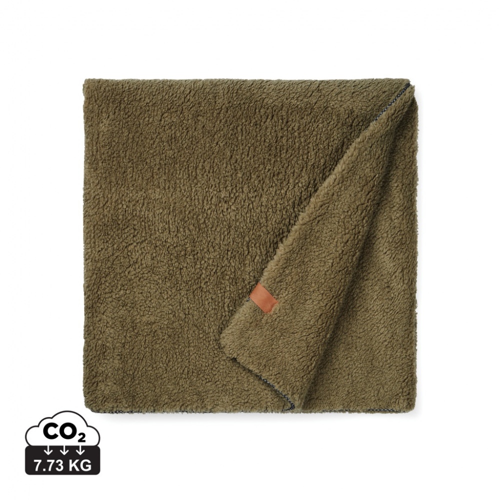 Logo trade business gift photo of: VINGA Maine GRS recycled double pile blanket