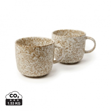 Logo trade promotional giveaway photo of: VINGA Nuvem stoneware mug, 2 pcs set
