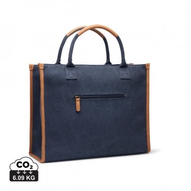 Logo trade promotional merchandise picture of: VINGA Bosler RCS recycled canvas office tote