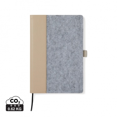 Logotrade promotional item image of: VINGA Albon GRS recycled felt notebook