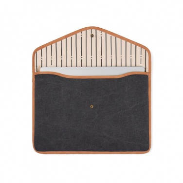 Logo trade corporate gifts picture of: VINGA Bosler GRS recycled canvas 14" laptop sleeve