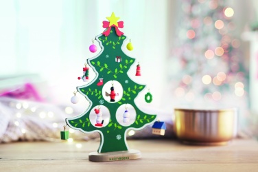 Logo trade promotional items picture of: Wooden xmas tree decoration
