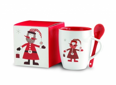 Logo trade promotional merchandise picture of: Mug with spoon 250ml