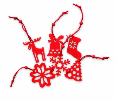 Logotrade corporate gift picture of: Set of 6 felt tree hangers