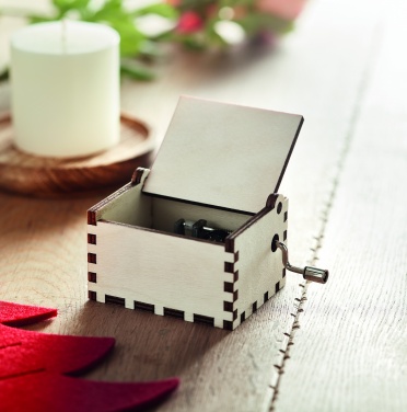 Logo trade promotional items image of: Wooden Christmas music box