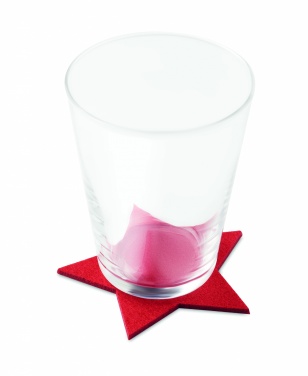 Logo trade corporate gift photo of: RPET 4 felt coaster set