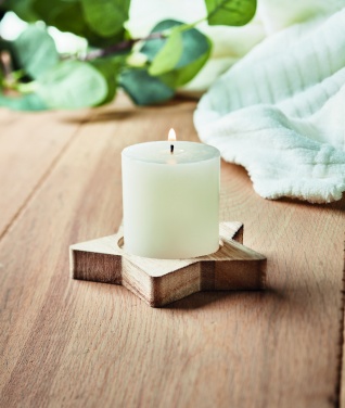 Logotrade business gift image of: Candle on star wooden base