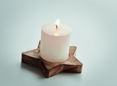 Logo trade promotional item photo of: Candle on star wooden base