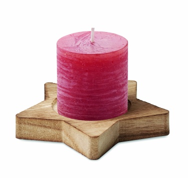 Logotrade advertising products photo of: Candle on star wooden base