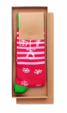 Logo trade promotional merchandise photo of: Pair of Christmas socks L
