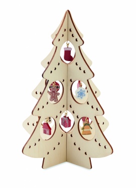 Logotrade promotional giveaway image of: Wooden Xmas tree decoration