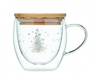 Logo trade corporate gifts image of: Double wall borosilicate mug