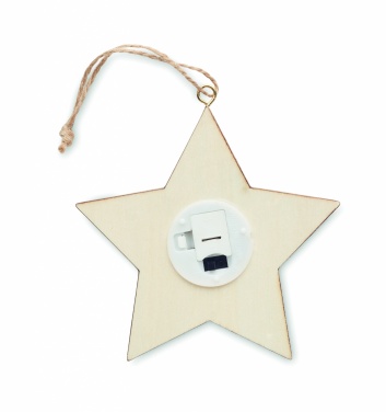Logo trade corporate gifts picture of: MDF star with light